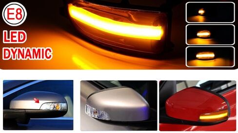 AJHLJ® 2Pcs Side Mirror Indicator Dynamic LED Turn Signal Light Blinker For Volvo C30 C70 S60 S40 S80 V40 V50 V70 2007 2008 in Kuwait