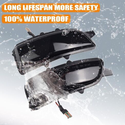 AJHLJ® 2Pcs Side Mirror Indicator Dynamic LED Turn Signal Light Blinker For Volvo C30 C70 S60 S40 S80 V40 V50 V70 2007 2008 in Kuwait