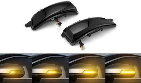 AJHLJ® 2Pcs Side Mirror Indicator Dynamic LED Turn Signal Light Blinker For Volvo C30 C70 S60 S40 S80 V40 V50 V70 2007 2008 in Kuwait