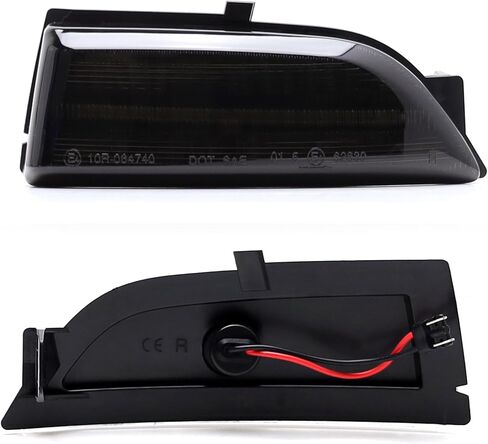 iJDMTOY عدسة مدخنة سوداء اللون كهرماني LED وميض ديناميكي متسلسل ومرآة جانبية مجموعة مصابيح إشارة الانعطاف متوافقة مع غطاء Ford 2019-2023 Ranger Lariat من الكروم فقط in Kuwait