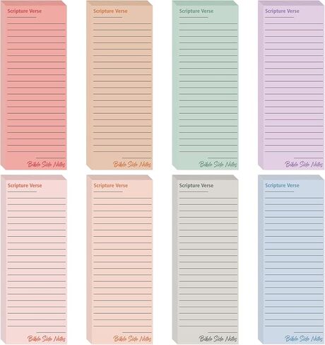 Eaasty 8 Pack Bible Verse Sticky Notes Christian Side Notes Scripture Reading Religious Quotes Inspirational Adhesive Sticky Notepads for Office Supplies Gifts 7.9 x 3in (White,Flower) in Saudi Arabia