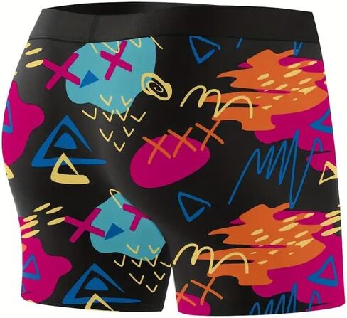 5 pcs Men's underwear novel printed stretch long version graffiti style in Saudi Arabia