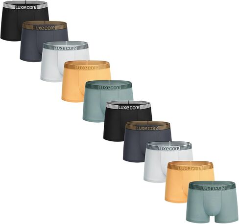 Men's Underwear,10 Pack Quick-Dry Mens Boxers Soft Breathable Moisture-Wicking Boxer Briefs for Men Pack in Kuwait