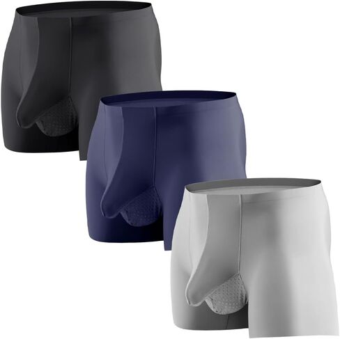 ملابس داخلية للرجال معززة للانتفاخ سريعة الجفاف، ملابس داخلية على شكل أنف الفيل مع حقيبة منفصلة in Kuwait