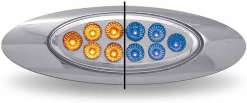 Trux TLED-G4XAB Marker Light, M1 Style, Dual Revolution, Amber/Blue, Led (10 Diodes) in Saudi Arabia