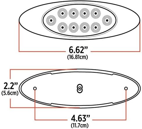 Trux TLED-G4XAB Marker Light, M1 Style, Dual Revolution, Amber/Blue, Led (10 Diodes) in Saudi Arabia
