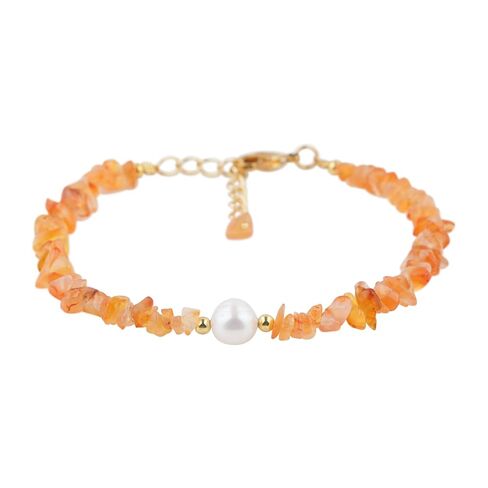 ColouredRocks CHROME DIOPSIDE & NATURAL PEARL BRACELET, Uncut Chips Nuggets, Gemstone Crystals Beads, Trendy Bracelet, Daily Wear Women Jewelry, Gold Plated Brass 8 inch in Saudi Arabia