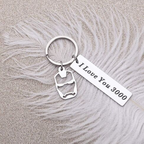 Keychain I Love You 3000, Boyfriend Girlfriend Gift, Dad Father Mother Gift, Comic Movie Inspired Fan Gift, Couples Keychain for Husband Wife Son Daughter Birthday in Saudi Arabia