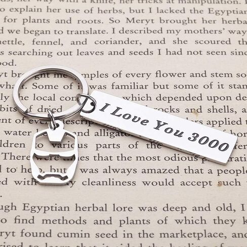 Keychain I Love You 3000, Boyfriend Girlfriend Gift, Dad Father Mother Gift, Comic Movie Inspired Fan Gift, Couples Keychain for Husband Wife Son Daughter Birthday in Saudi Arabia