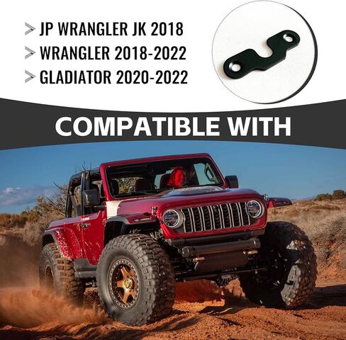Sun Visor Repair Kit for JE EP2018 Wrangler JK, 2020-2022 Gladiator, 2018-2022 Wrangler Visor Mounting Clips, Aluminum Alloy Material, Heavy Duty JP Accessories in Saudi Arabia
