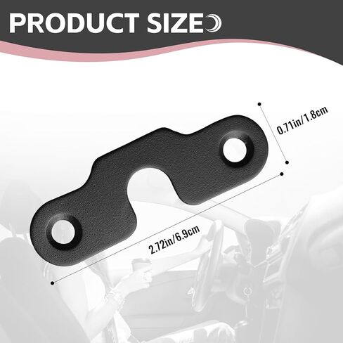 Sun Visor Repair Kit for JE EP2018 Wrangler JK, 2020-2022 Gladiator, 2018-2022 Wrangler Visor Mounting Clips, Aluminum Alloy Material, Heavy Duty JP Accessories in Saudi Arabia