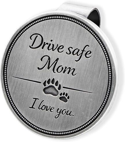 Drive Safe Mom Car Sun Visor Clip, Metal Car Visor Keepsake Gift from Daughter Son, Birthday or Mother’s Day Car Accessory for Mom in Saudi Arabia