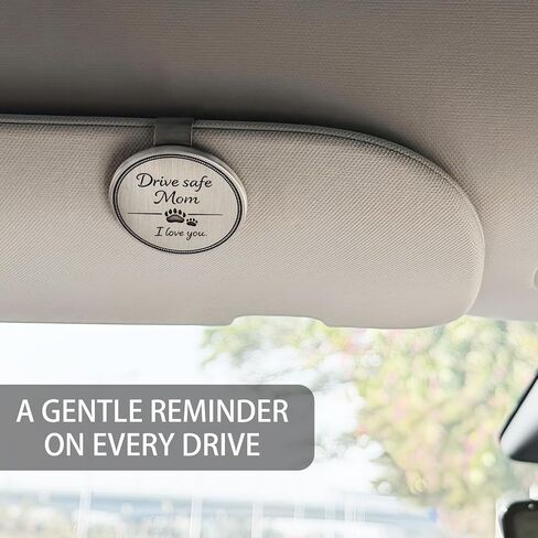 Drive Safe Mom Car Sun Visor Clip, Metal Car Visor Keepsake Gift from Daughter Son, Birthday or Mother’s Day Car Accessory for Mom in Saudi Arabia