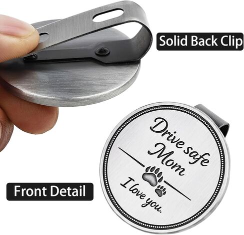 Drive Safe Mom Car Sun Visor Clip, Metal Car Visor Keepsake Gift from Daughter Son, Birthday or Mother’s Day Car Accessory for Mom in Saudi Arabia