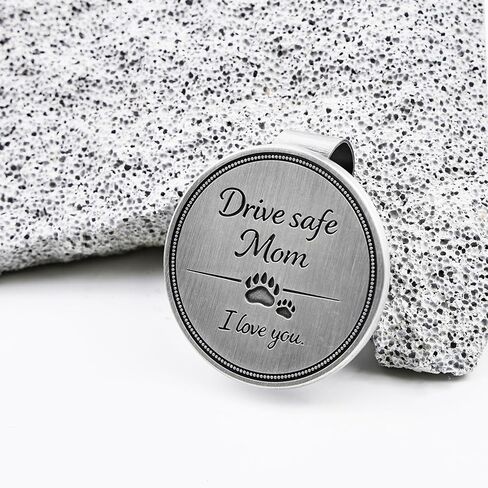 Drive Safe Mom Car Sun Visor Clip, Metal Car Visor Keepsake Gift from Daughter Son, Birthday or Mother’s Day Car Accessory for Mom in Saudi Arabia