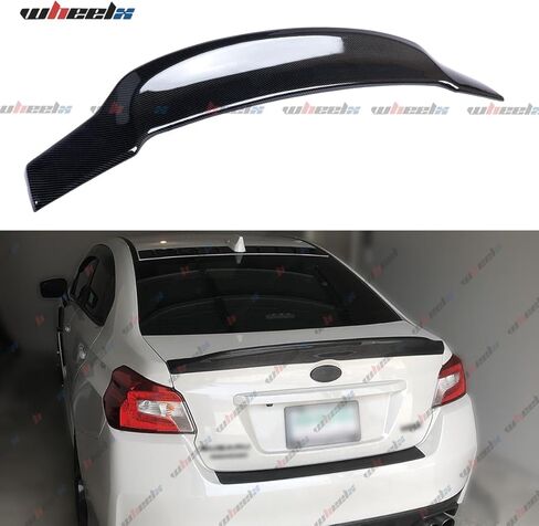 جناح خلفي للصندوق متوافق مع 2015-2021 Subaru WRX/WRX STI، R Style Duckbill يناسب 15-21 4 أبواب سيدان، شفة جناح عالية الركل (نمط ألياف الكربون) in Saudi Arabia