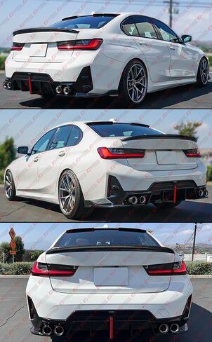 سبويلر سقف النافذة الخلفية باللون الأسود اللامع على شكل حرف V متوافق مع 2019-2025 BMW G20 330i 330e M340i G80 M3 in Saudi Arabia
