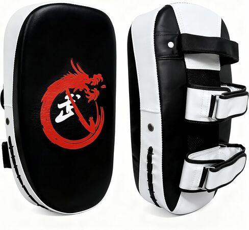 وسادات Muay Thai Pads Kicking Shield معدات تدريب Kick Muay Thai Pad المنحنية Kickboxing Strike Coaching Boxing MMA فنون الدفاع عن النفس الكاراتيه هدية للأطفال للأحفاد in Saudi Arabia