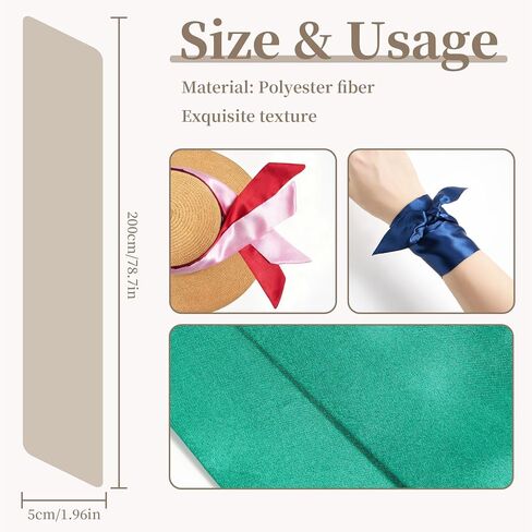 Neck Scarf Solid Color Satin Scarf Skinny Neckerchief for Women Purse Wrap Handle Satin Belt in Saudi Arabia