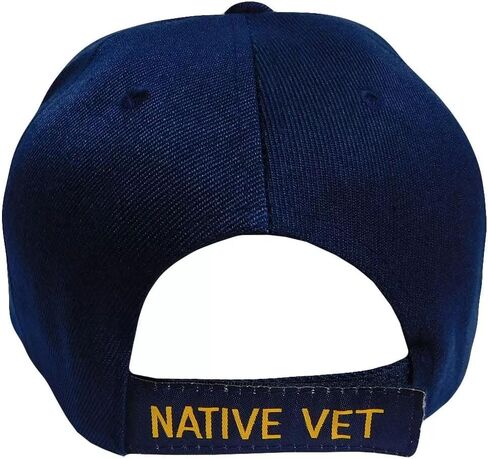 Native Veteran United States Air Force Navy Blue Embroidered Cap Hat Licensed (Officially Licensed by The US Navy) in Saudi Arabia
