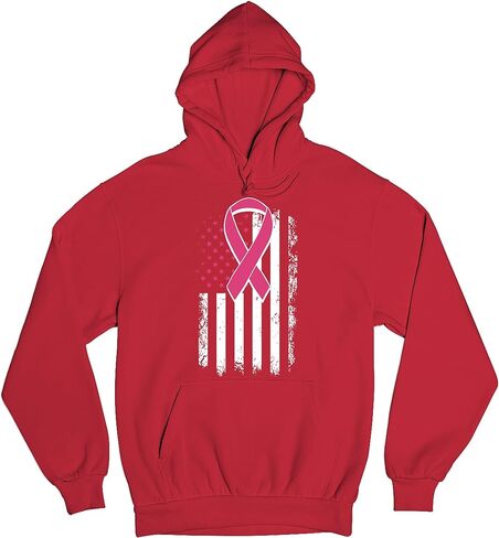 تي شيرت هانت بغطاء للرأس بشريط وردي مزين بعلم متعثر للتوعية بسرطان الثدي in Kuwait