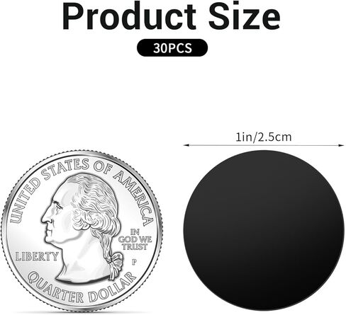30 Pcs NFC Tags Sticker with Original NTAG215 Chip NFC Stickers Adhesive Labels 25mm Coin RFID Tags Rewritable 504 Bytes Memory Suitable for All NFC-Enabled Devices and Smartphones (Black) in Saudi Arabia