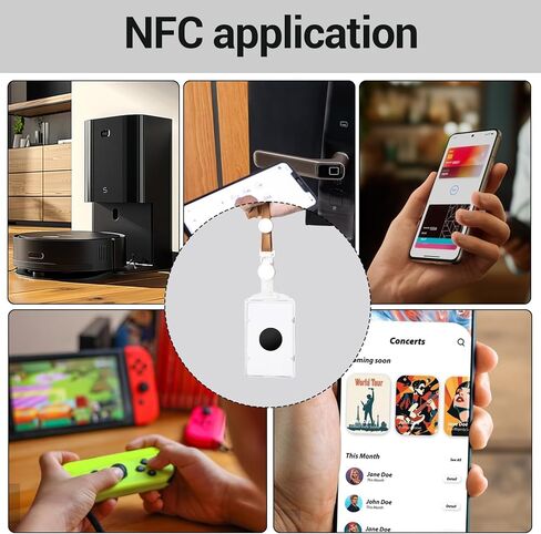 30 Pcs NFC Tags Sticker with Original NTAG215 Chip NFC Stickers Adhesive Labels 25mm Coin RFID Tags Rewritable 504 Bytes Memory Suitable for All NFC-Enabled Devices and Smartphones (Black) in Saudi Arabia