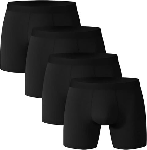 4 pairs of Men's underwear, Soft and stretchy boxer briefs, Opaque fabric casual underwear, comfortable and breathable (XXL) in Saudi Arabia