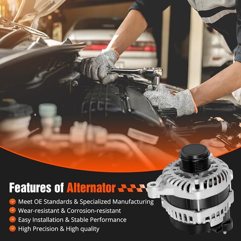 170A 12V Alternator Compatible with Chevy Traverse 3.6L V6 2019-2022; Compatible with Buick Enclave 3.6L V6 2018-2022, 6-Groove Pulley Clockwise Replace 13552642 A002TV0181ZC in Saudi Arabia