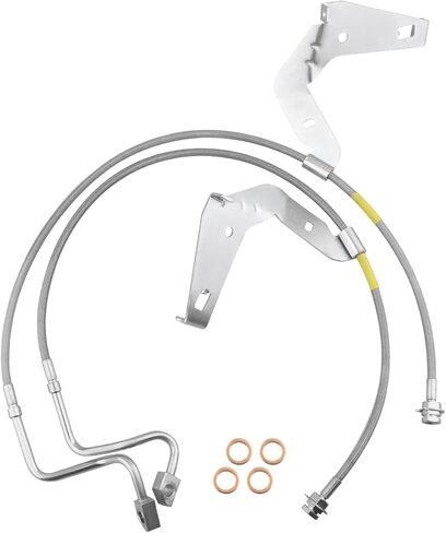 89710 Front Brake Lines Fit for Ford F250 / F350 Super Duty 2008 2009 2010 2011 2012 2013 2014 2015 4-6" Suspension Lift Extended Stainless Steel Braided Brake Hose in Saudi Arabia
