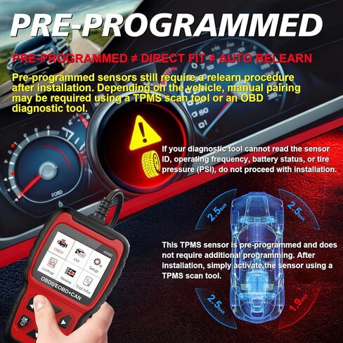 Pre-Programmed Tire Pressure Monitoring Sensor Fit for Toyota - 2014-2019 Highlander 2012-2019 Camry, RAV4 Corolla Prius Yaris, for: Lexus Scion Subaru 4PCS 315MHz OE-4260706020 PMV-C010 in Kuwait