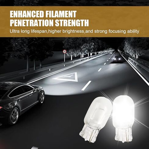 10 PCS Brake Light Bulb, T20 Car Miniature Bulb, Daytime Running Light Brake Bulb, Turn Signal Light Replacement, Universal for Cars, Trucks, SUVs (White #Monofilament) in Saudi Arabia