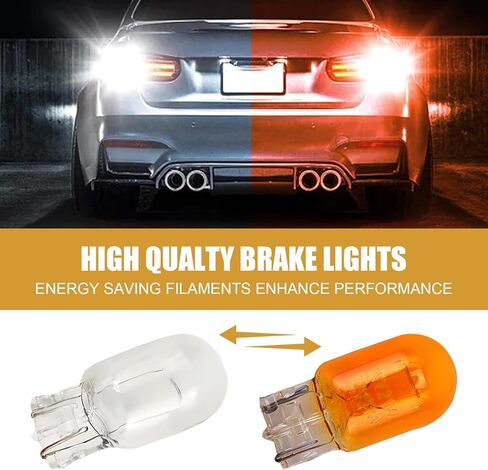 10 PCS Brake Light Bulb, T20 Car Miniature Bulb, Daytime Running Light Brake Bulb, Turn Signal Light Replacement, Universal for Cars, Trucks, SUVs (White #Monofilament) in Saudi Arabia