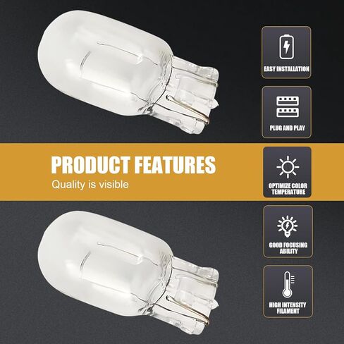 10 PCS Brake Light Bulb, T20 Car Miniature Bulb, Daytime Running Light Brake Bulb, Turn Signal Light Replacement, Universal for Cars, Trucks, SUVs (White #Monofilament) in Saudi Arabia