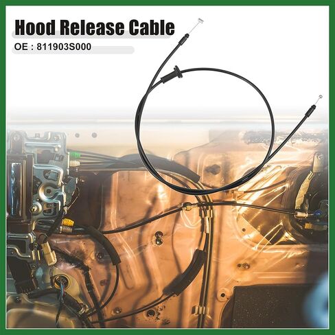 Motoforti Hood Release Cable Hood Latch Release Cable Fit for Hyundai Sonata Azera 2011-2021 811903S000 - Pack of 1 Black Long-lasting in Saudi Arabia