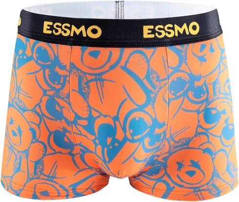 Men's Boxer Briefs Durable Soft Moisture-Wicking Bear Printed Breathable Underwear for Men in Saudi Arabia
