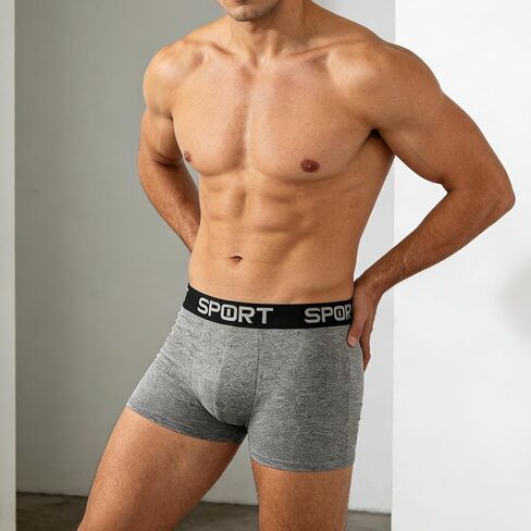 3Pcs Mens Underwear, Soft Boxer Briefs for Men Moisture Wicking Stretch Breathable Underwear with Letter Waistband in Saudi Arabia