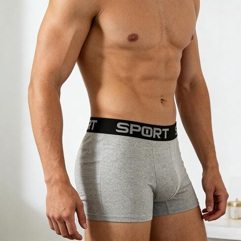 3Pcs Mens Underwear, Soft Boxer Briefs for Men Moisture Wicking Stretch Breathable Underwear with Letter Waistband in Saudi Arabia