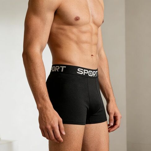 3Pcs Mens Underwear, Soft Boxer Briefs for Men Moisture Wicking Stretch Breathable Underwear with Letter Waistband in Saudi Arabia