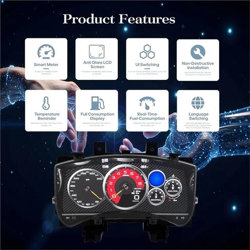 مجموعة رقمية 12 بوصة متوافقة مع نيسان GT-R R35 2009-2017 لوحة أدوات LCD مشغل السيارة شاشة عداد السرعة in Saudi Arabia