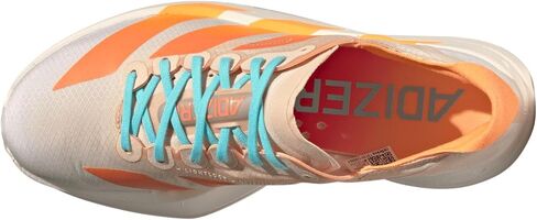 Adidas CRYSAN/FLAORA/FLAAQU للنساء Adizero Adios PRO 4 W كريستال ساندفلاش برتقالي/Flash Aqua 6.5 US، عريض in Saudi Arabia