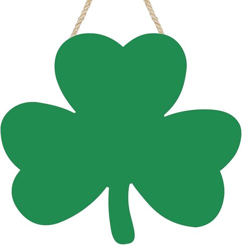 ديكور المنزل لعيد القديس باتريك، لافتة باب خشبية سانت باتي، زينة معلقة من خشب النفل الخشبي لإكليل الأيرلندية، هدايا حفلات الأعياد in Kuwait