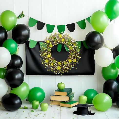 20 بوصة إكليل عيد القديس باتريك، إكليل باب شامروك باللونين الأخضر والأبيض مع البرسيم المحظوظ للديكور الداخلي والخارجي، ديكور المنزل للحفلات الأيرلندية in Kuwait