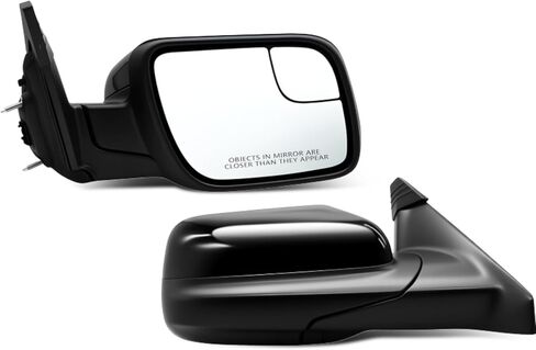 Left Side Mirror Assembly Compatible with 2011-2019 Explorer w/Manual Folding and Power Glass Replace FO1320553 GB5Z17683AB Driver Side Door Mirror (3 Pins Gloss Black) in Saudi Arabia