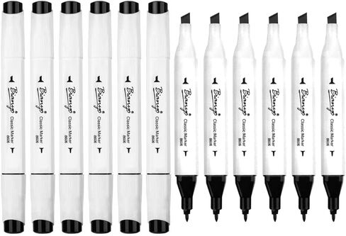 Bianyo 72 Colors Alcohol Markers Set, Dual Tip Fine & Chisel Art Markers with Black Carry Case, Ideal For Coloring Books, Blending, Drawing & Sketching, A Perfect Holiday Gift for Artists in Kuwait