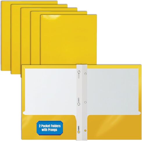 Better Office Products 25-Pack Glossy Blue 8.5 x 11-Inch File Folders with 3 Metal Prongs, Letter Size, 25/Pack in Saudi Arabia