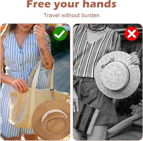 6 Pcs Hat Clips for Travel on Bag, Elastic Travel Purse Hat Clip Hands-Free Holiday Accessory for Traveling Bags Backpacks Purses Outdoor in Saudi Arabia