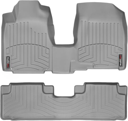 بطانات أرضية مخصصة من Weathertech لسيارة Honda CR-V - الصف الأول (OTH) والصف الثاني (463191-460982)، رمادي in Saudi Arabia