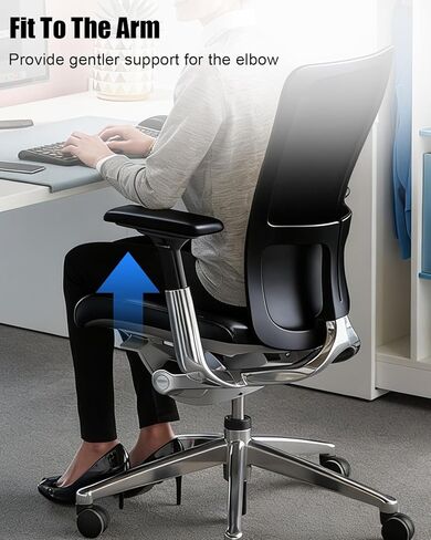 Arm Pad Caps Replacement Compatible with Haworth Zody Office Chair, New Black Office Chair Arm Rest, 1 Pair in Kuwait