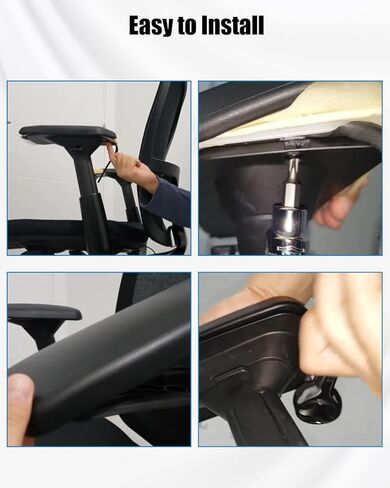 Arm Pad Caps Replacement Compatible with Haworth Zody Office Chair, New Black Office Chair Arm Rest, 1 Pair in Kuwait